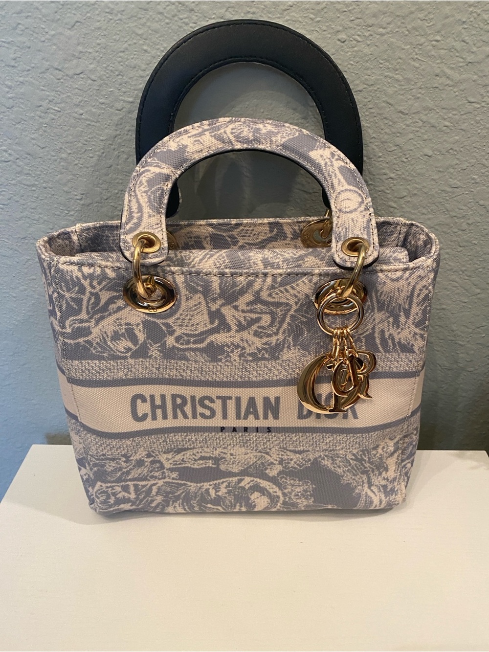 Gold-Tone Charm Tote Bag